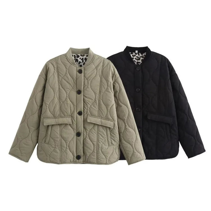 Drune | Jacke mit Leopardenfutter für Damen