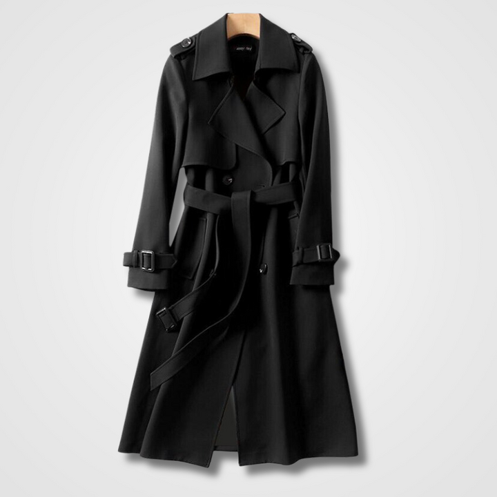 Drune | Lässiger Langer Trenchcoat Mit