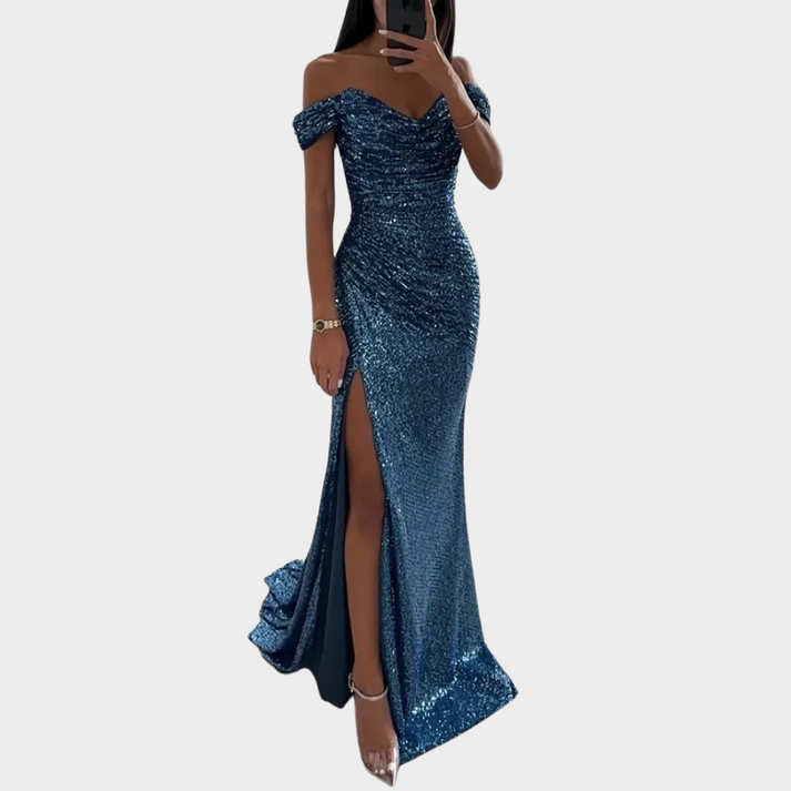 Drune | Damen Lange Elegante Abendkleid Mit Schlitz Für Frauen