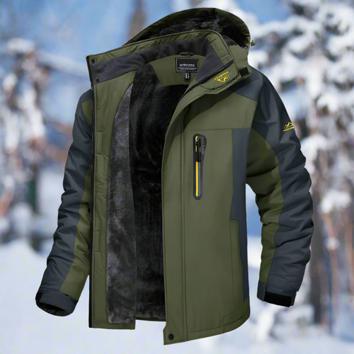 Drune | Winterjacke Winddicht Und Isoliert Kapuze Und Mehrere Reißverschlusstaschen