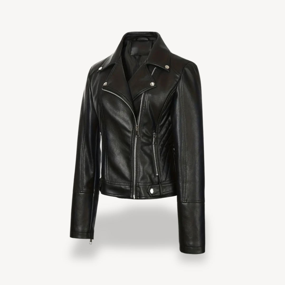 Drune | Fake-Leder Bikerjacke für Frauen