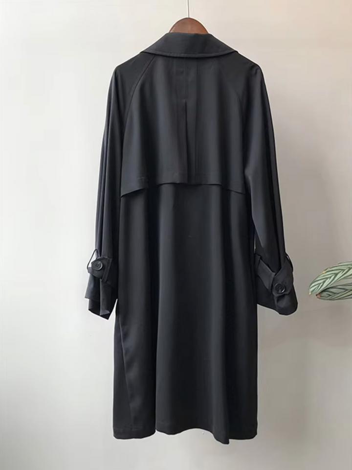 Drune | Damen Langer Wasserdichter Trenchcoat Lässig