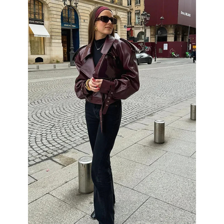 Drune | Damen Warme Langarm Jacke - Kurzarm