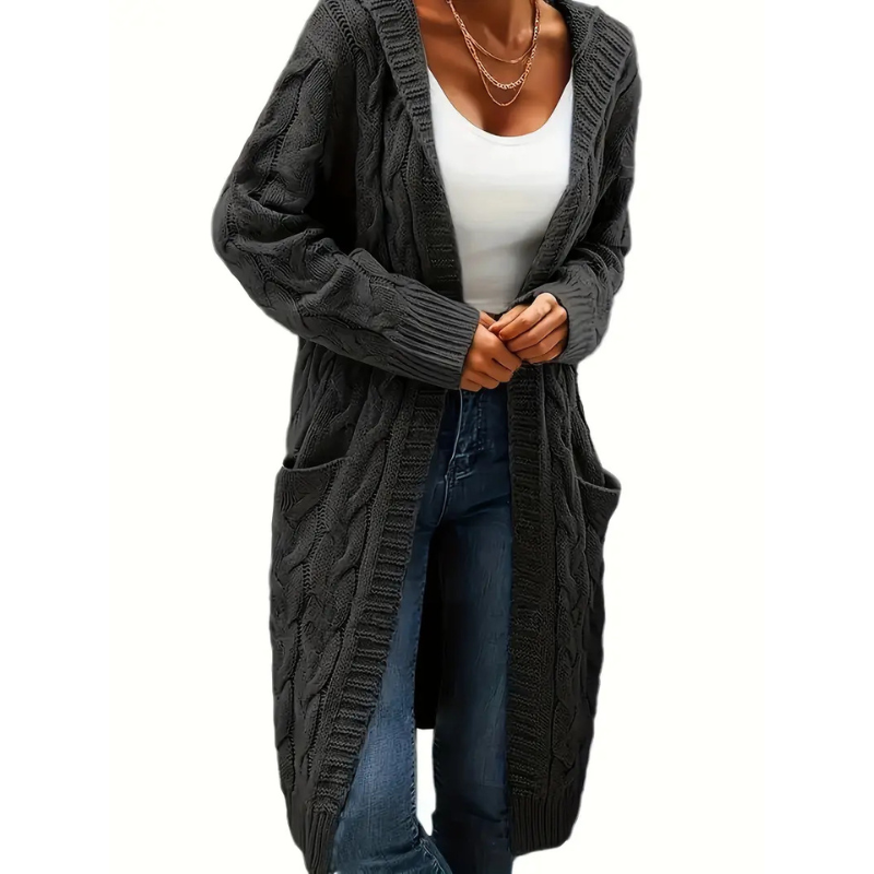 Drune | Cardigan Lang - Strickjacke Mit Taschen