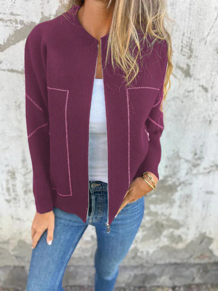 Drune | Trendiger Cardigan mit Reißverschluss Gemütlicher Look Modisch und Vielseitig