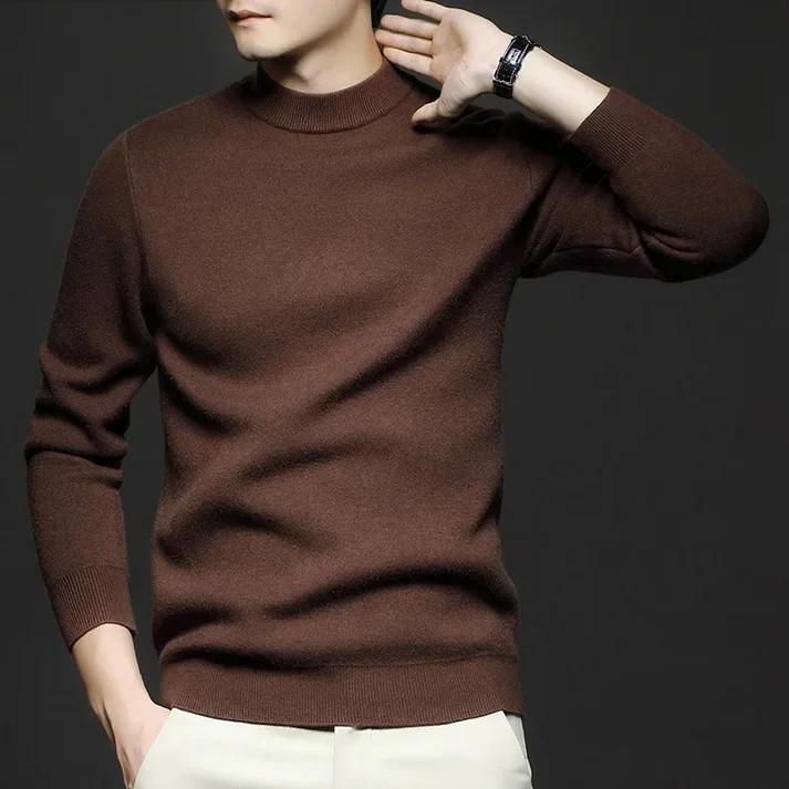 Drune | Klassischer Strickpullover Rundhals Zeitloses und Elegantes Aussehen