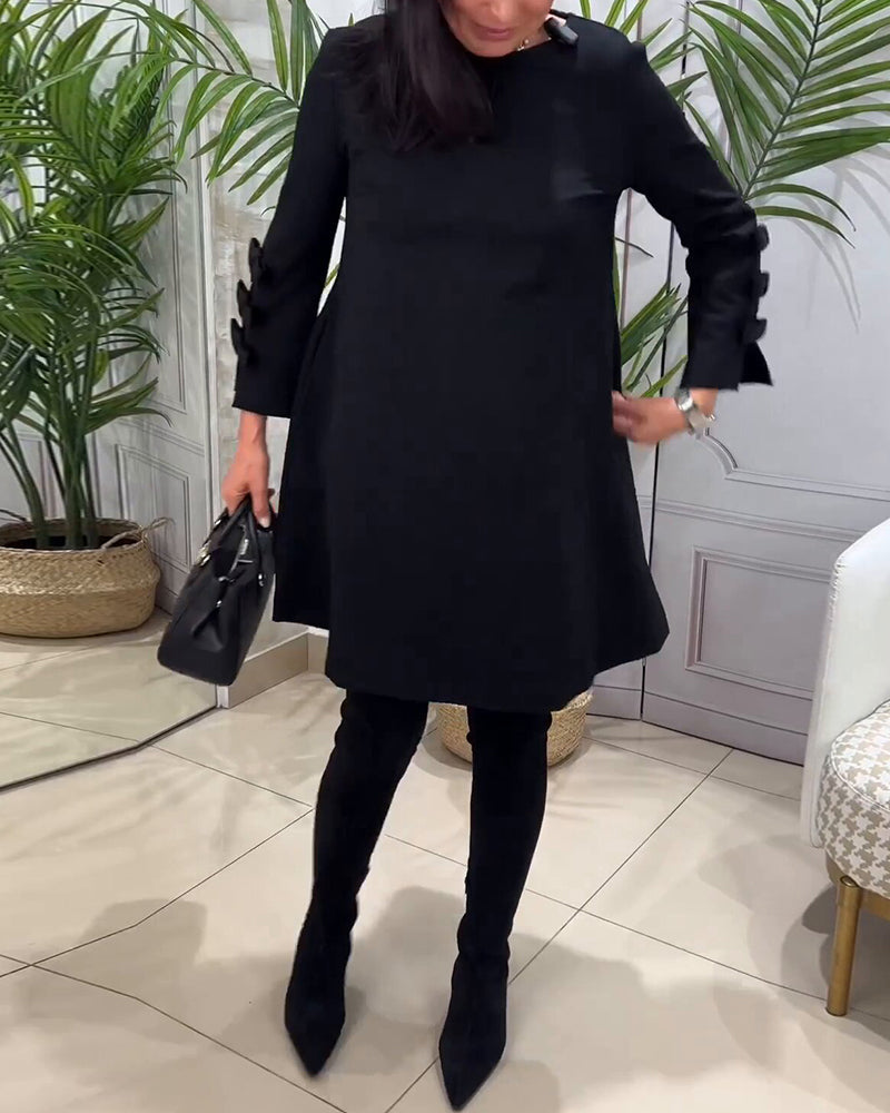 Drune | Knielanges Kleid mit Langen Ärmeln
