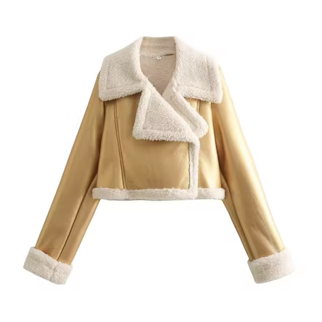 Drune | Kurze Kunstlederjacke