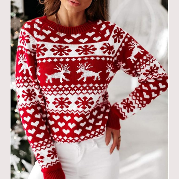 Drune | Rote Strickpullover - Weinachten