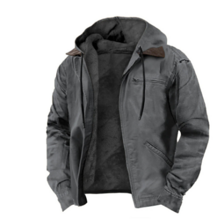 Drune | Klassische Warme Kapuzenjacke Für Herren