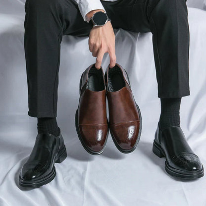 Drune | Elegante Herrenschuhe Klassische Slipper Anzugschuhe Mit Eleganter Verarbeitung