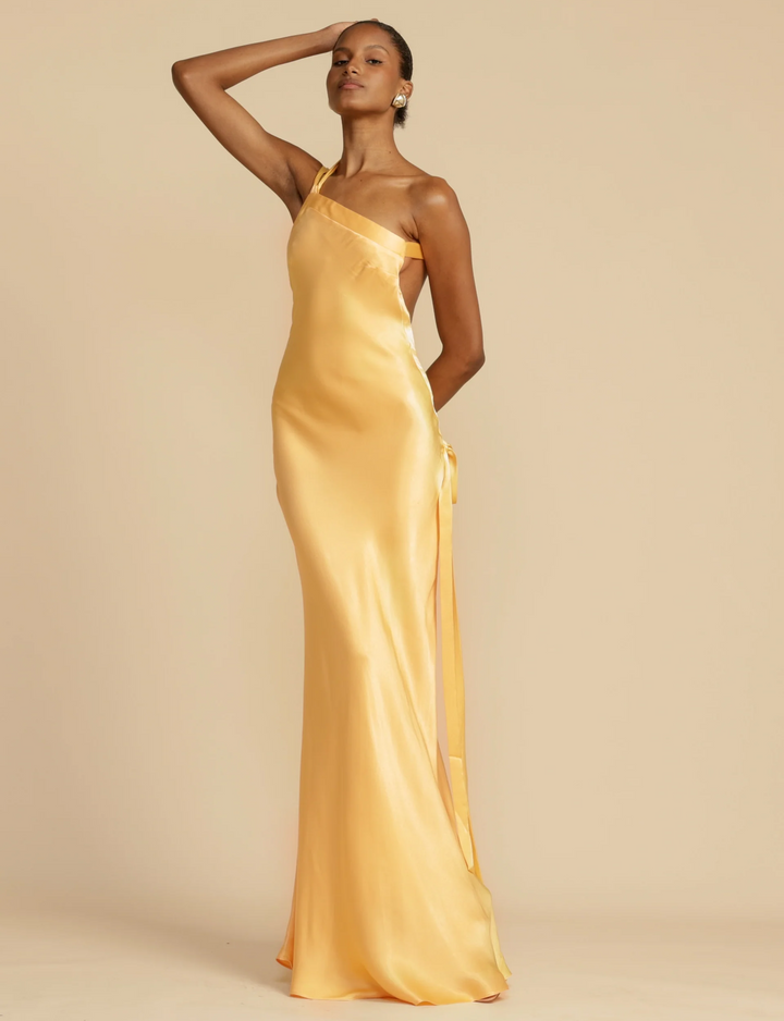 Drune | Satin Kleid - Luxus Glanz - Perfekt für Sommerveranstaltungen