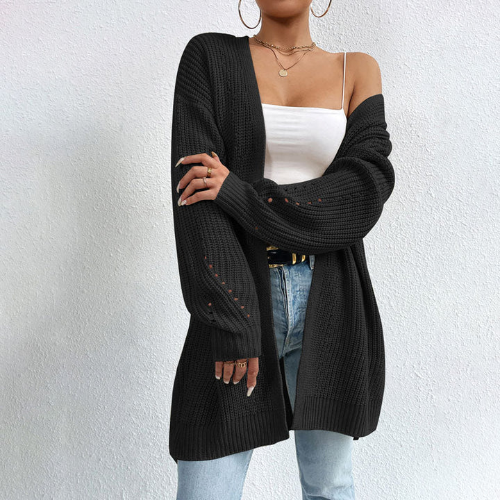 Drune | Einfarbige Elegante Strickjacke Mit Taschen