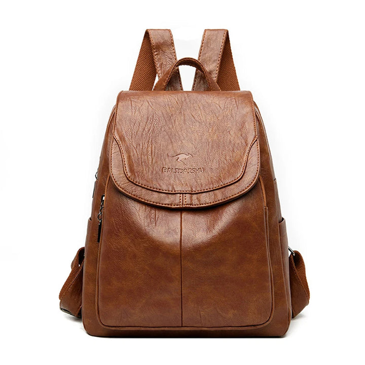 Drune | Stylischer Leder-Rucksack mit Diebstahlschutz für Frauen