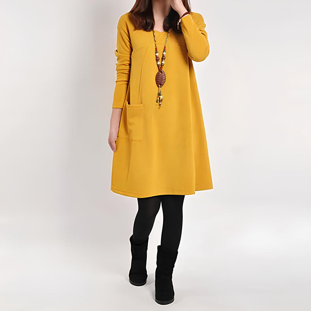 Drune - Damen Elegantes Kleid, Stilvoll & Feminin Geschnitten