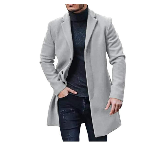 Drune | Schlanker Langer Mantel für Modernen Herren