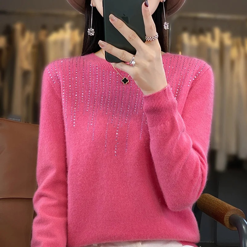 Drune | Sweatshirt - Weicher Strickpullover mit funkelnden Details