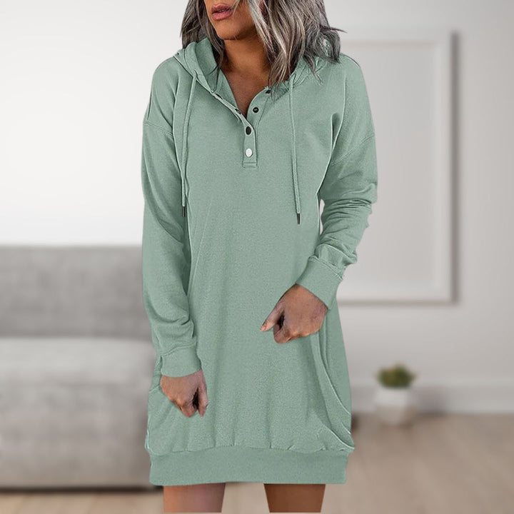 Drune Kapuzenkleid | Trendy Kapuzen pullover für Damen