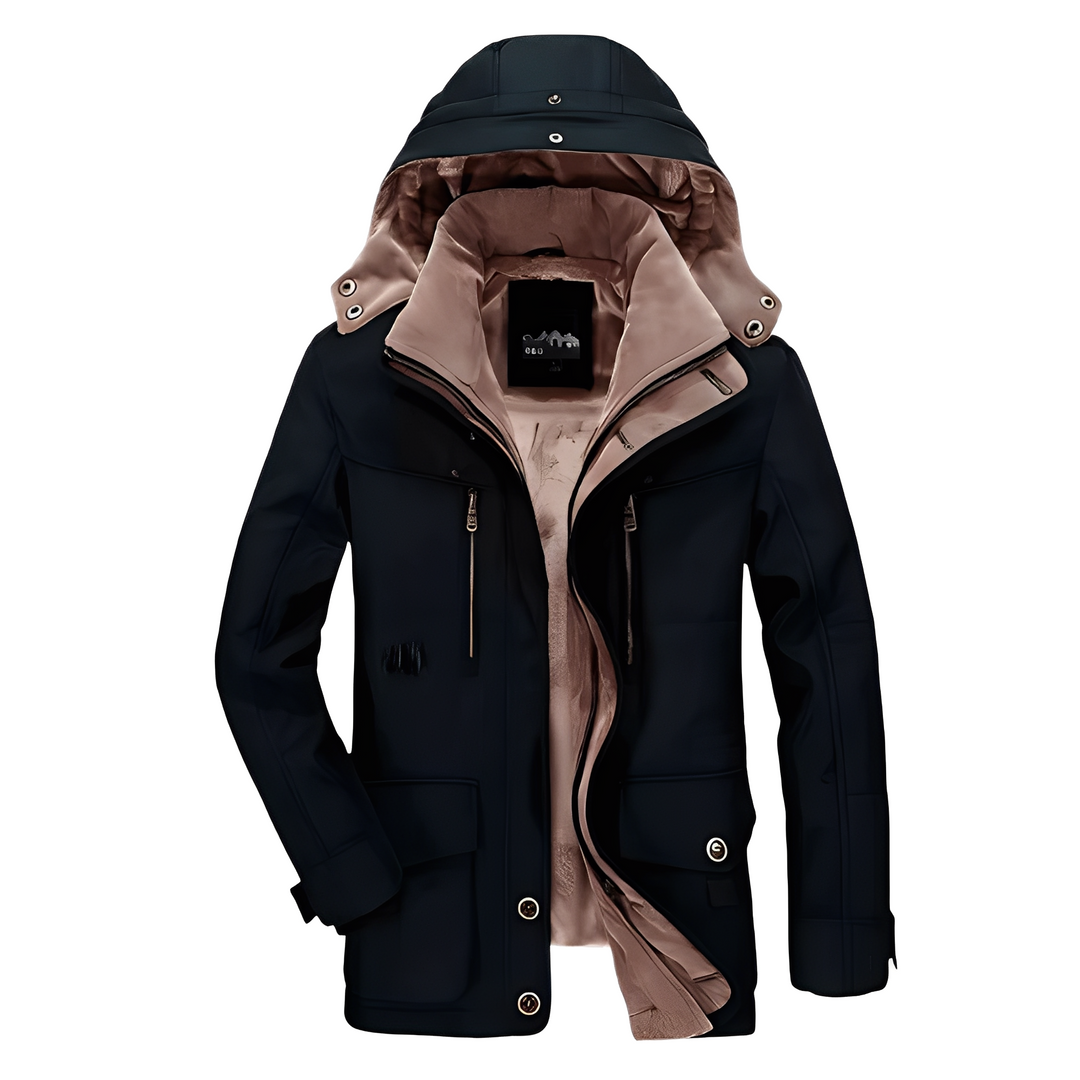 Drune | Warme, Dicke Jacke mit Kapuze für Männer