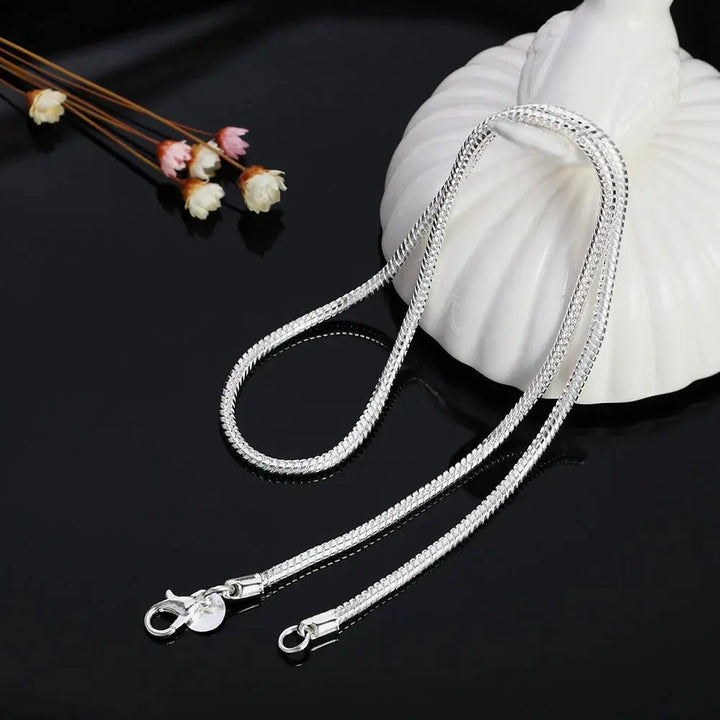 Drune | 925 3mm Sterling Silber Schlangen Kette