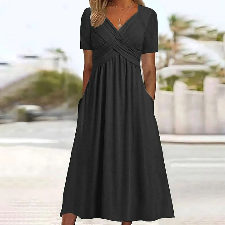 Drune | Elegantes Midikleid Mit V-ausschnitt