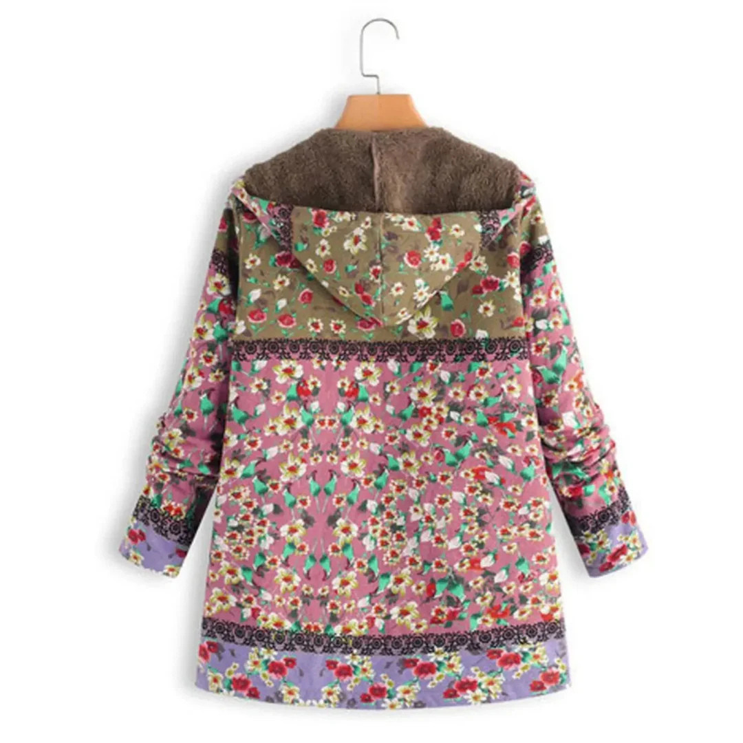 Drune | Lange Blümchenjacke für Frauen