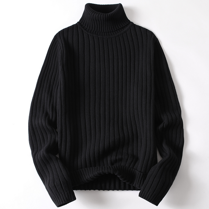 Drune | Rollkragenpullover - Weiche Strickware - Rippendesign - Langärmelig Warmer Komfort