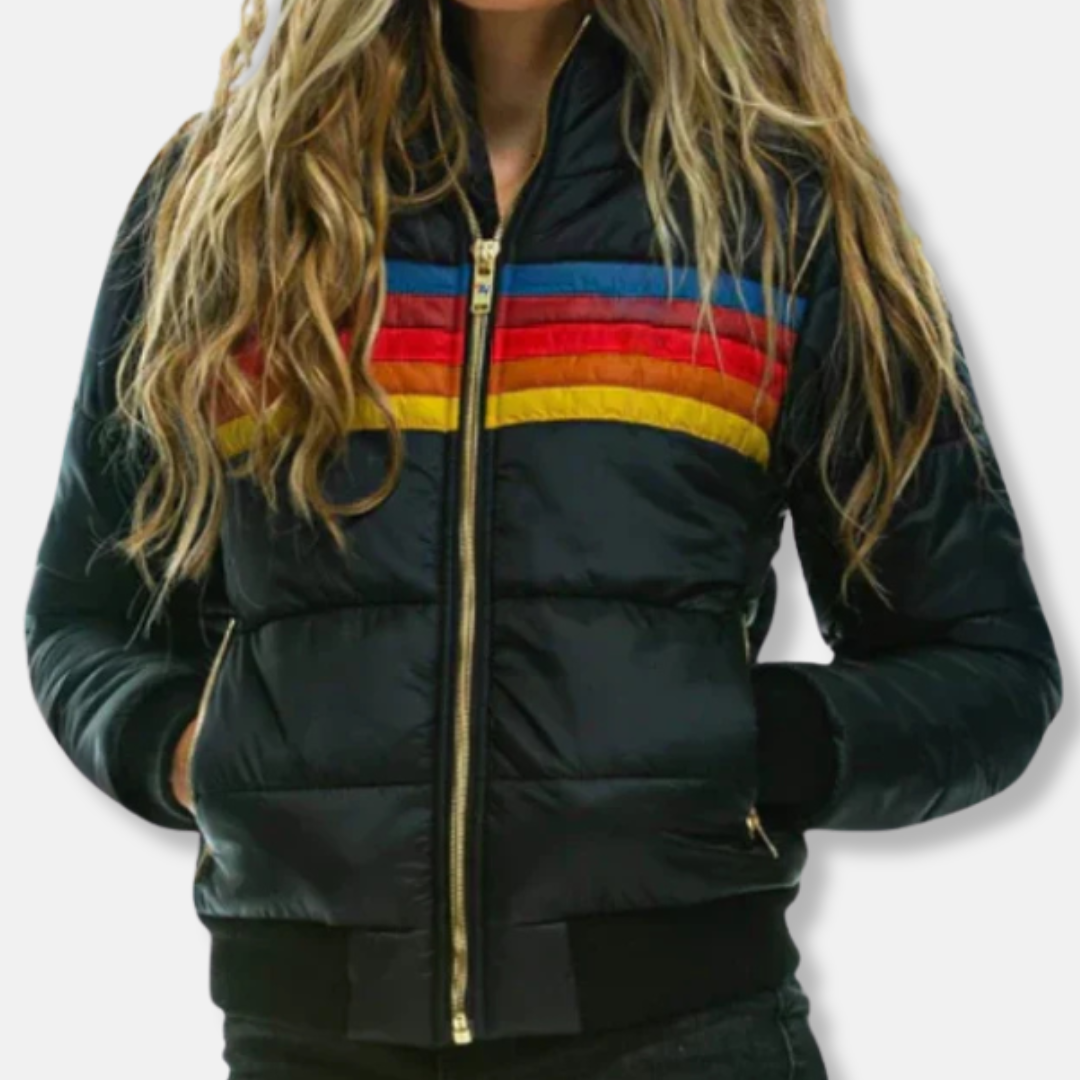 Drune | Pufferjacke gesteppt Slim Fit Hoher Kragen Rippensaum