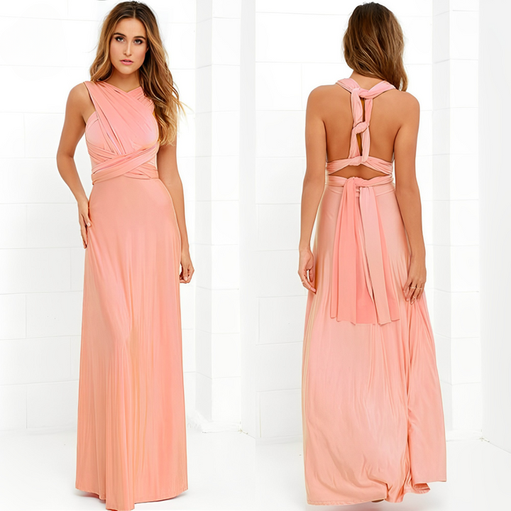 Drune | Damen Geformtes Satin Kleid Stylish