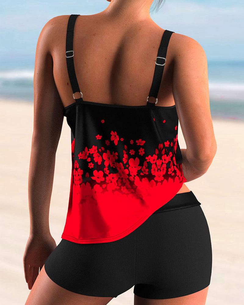 Drune | Blumenmuster Tankini Set