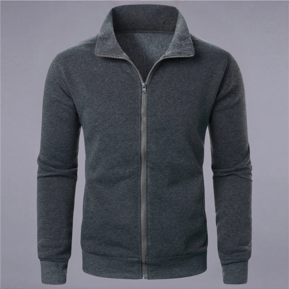 Drune | Klassisches Sweatshirt mit Reißverschluss Baumwollmischung Komfort und Stil