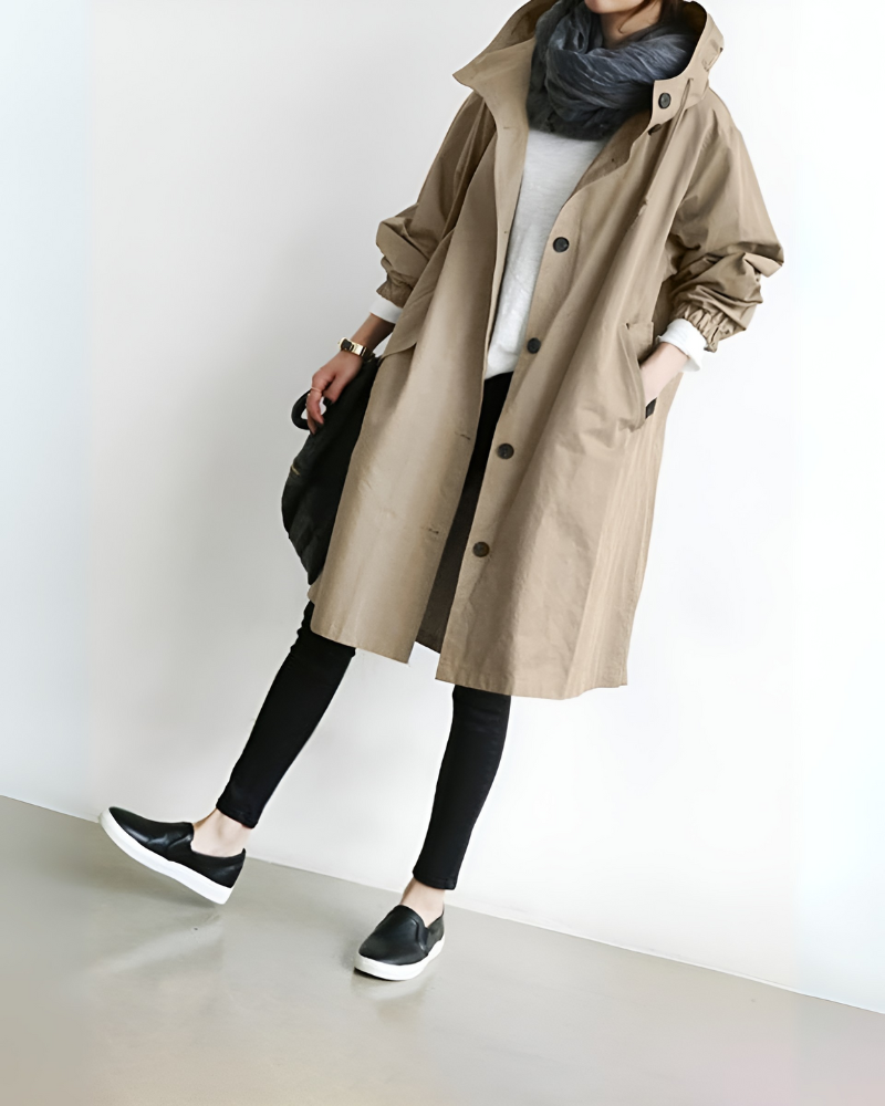 Drune | Trenchcoat mit Kapuze