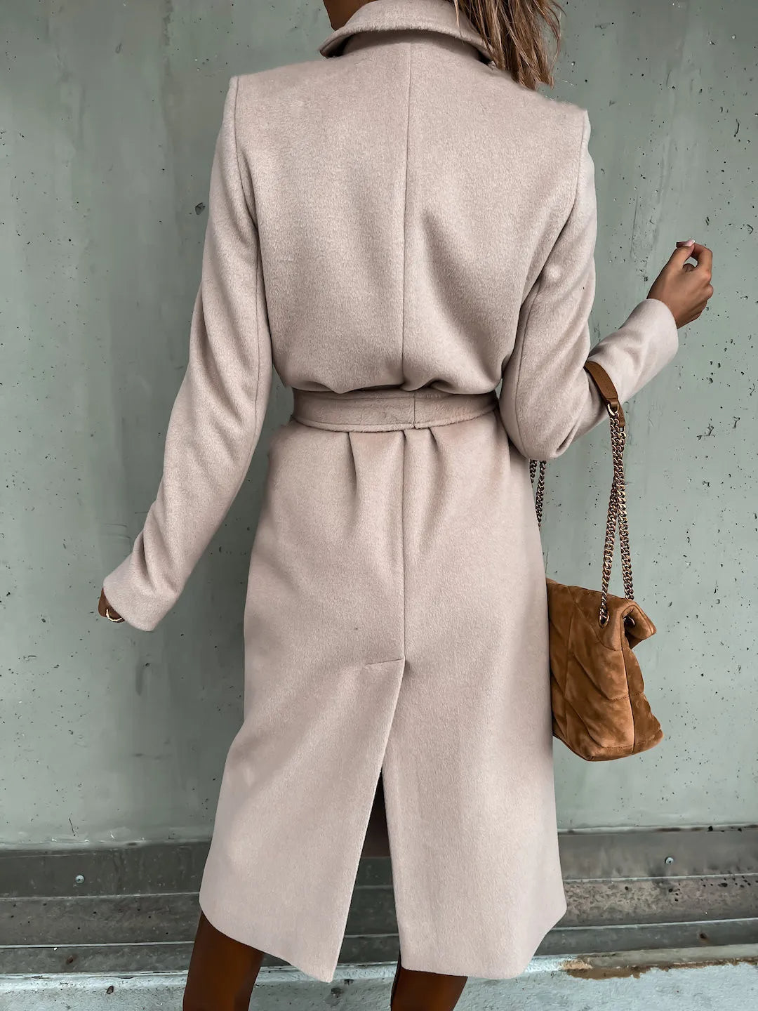 Drune | Stilvolle Wollmischung Damenjacke mit Gürtel