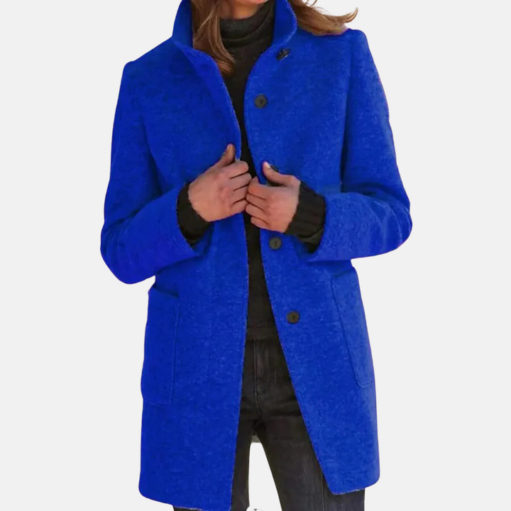Drune | Vintage Tweed Damenjacke mit Elegantem Rollkragen