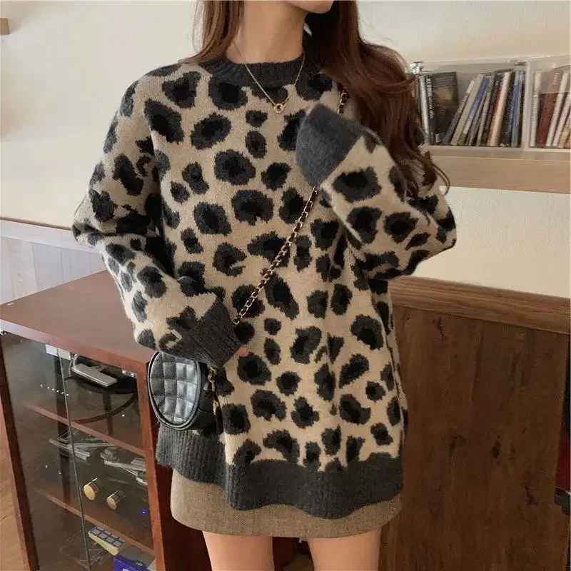 Drune | Stylischer Pullover mit Leopardenmuster
