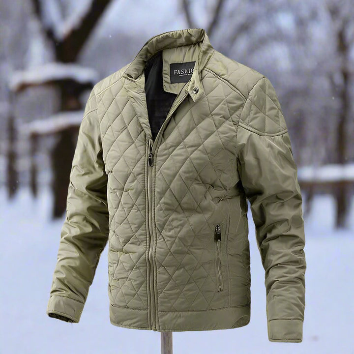 Drune | Gep Padded Jacke Diamant Gesteppt Stehkragen Reißverschluss Slim Fit