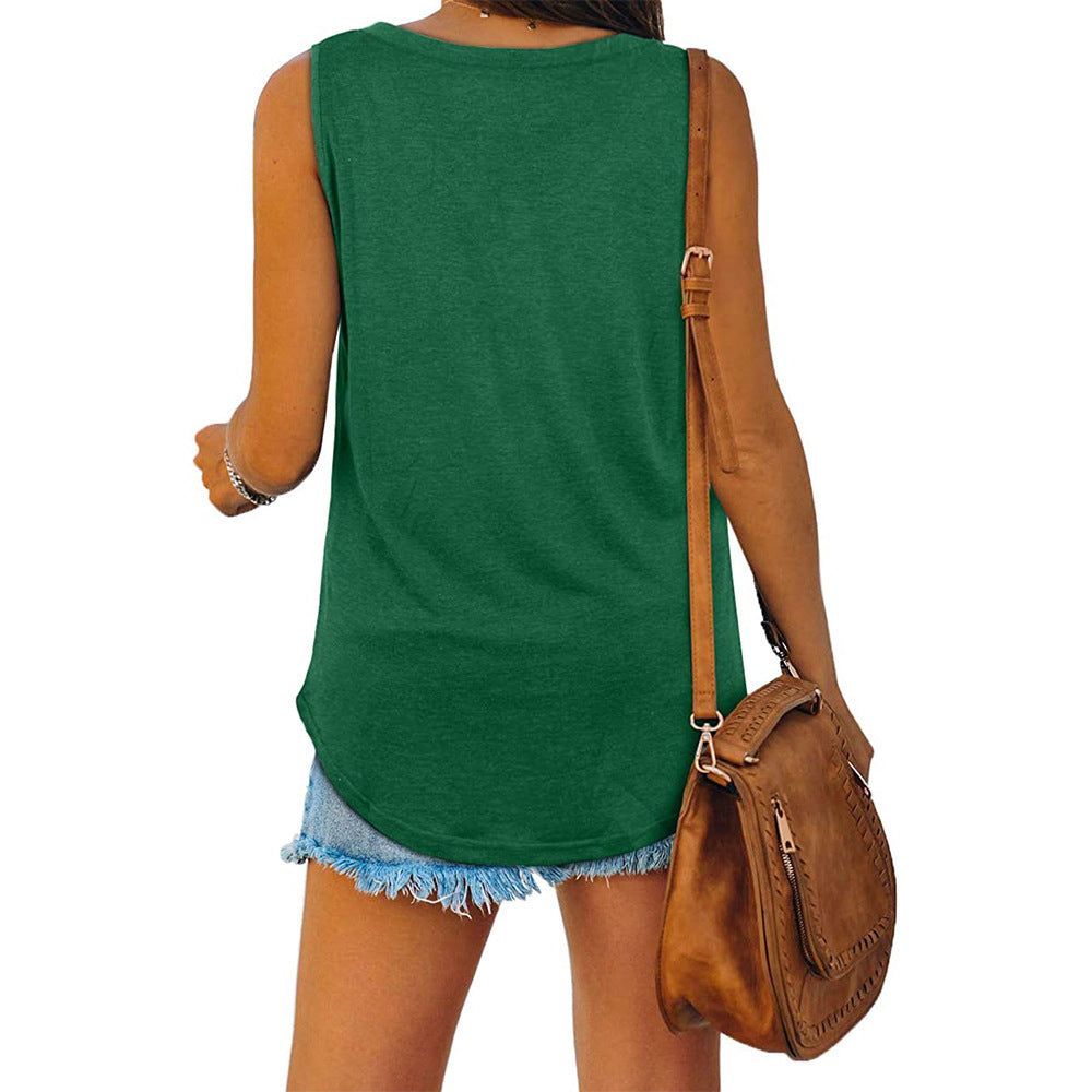 Drune | Jersey Tank-Top mit V-Ausschnitt