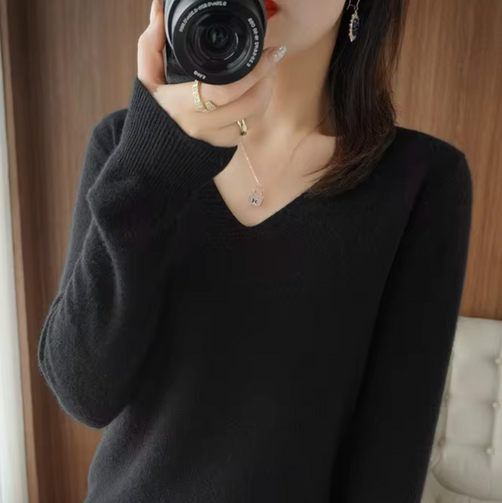Drune | V-Ausschnitt Strickpullover