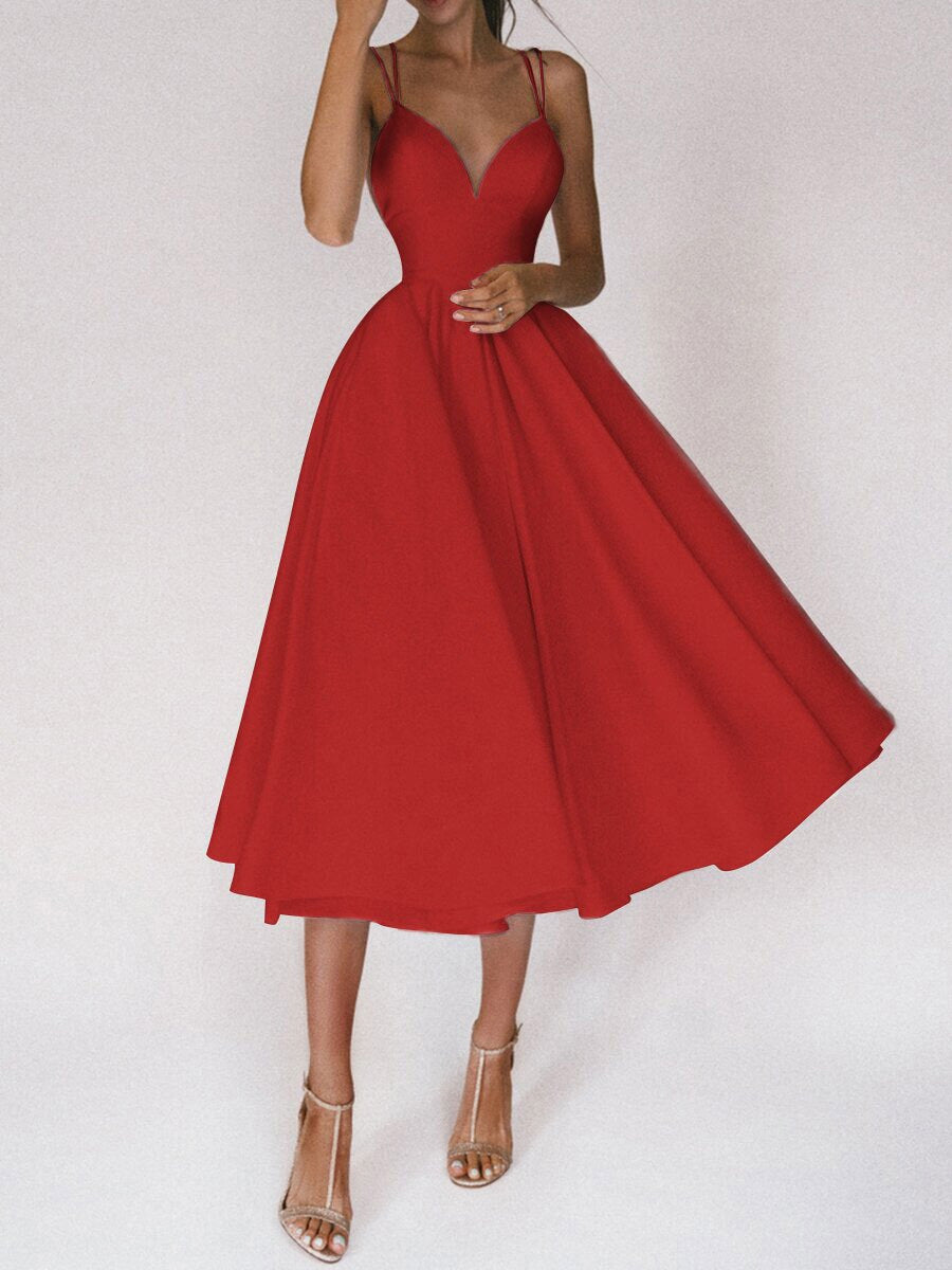 DruneGrace Das Elegante Trägerkleid mit V-Ausschnitt