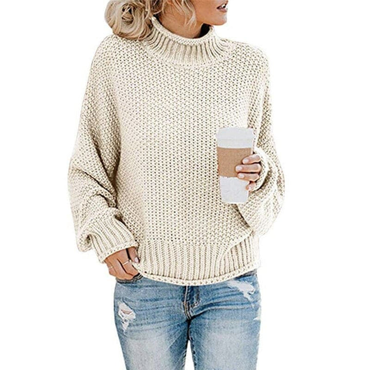 Drune | Strickpullover Hoher Rollkragen Grobstrick Übergroß Passform Lange Ärmel