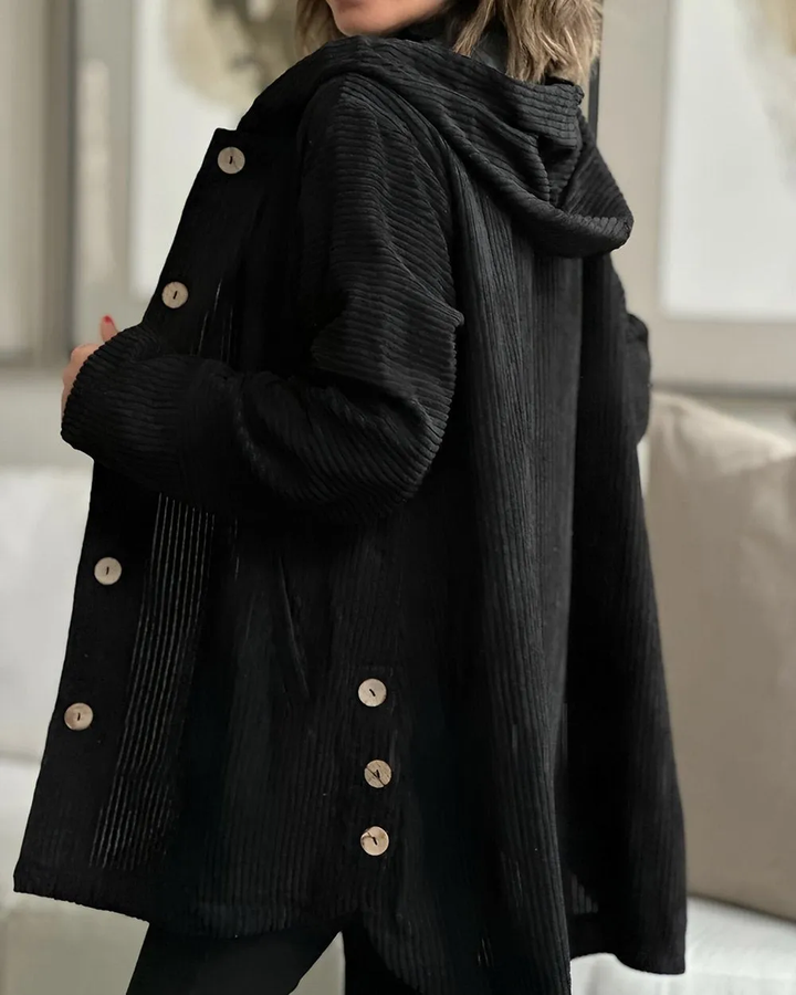 Drune | Damen Freizeit Cordjacke mit Kapuze