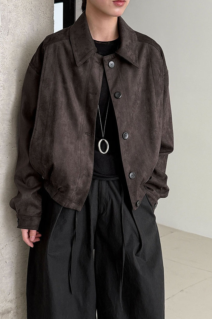 Drune | Wildleder Reverskragenjacke