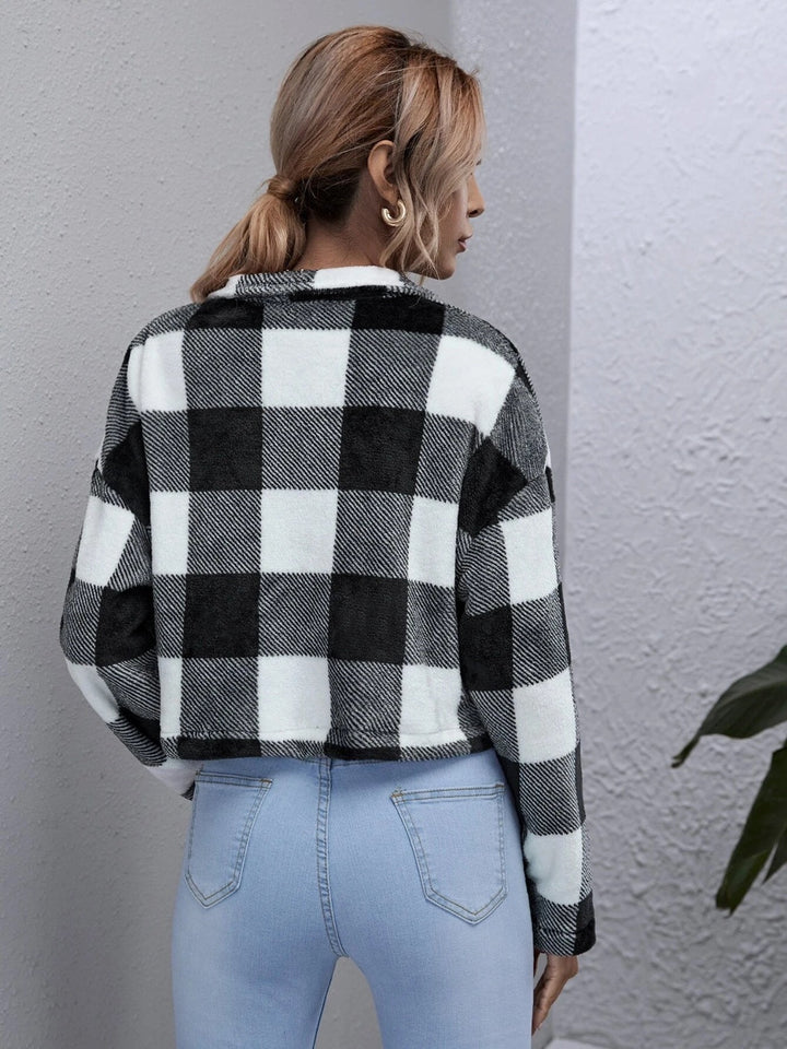 Drune | Karierter Button-Down-Kragenjacke