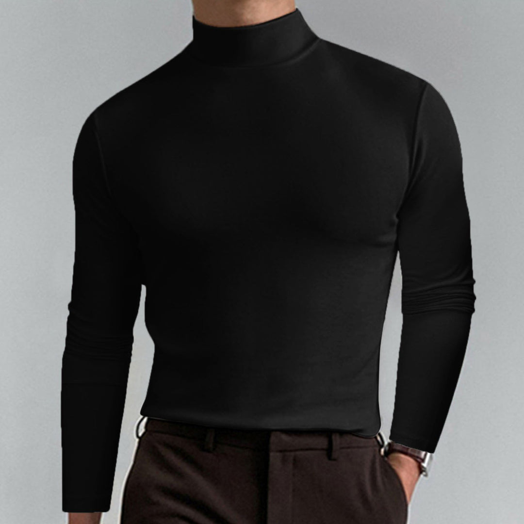 Drune | Fit Langarm-T-Shirt für Herren mit Stehkragen
