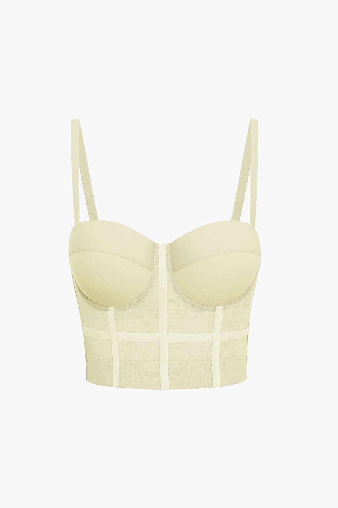 Drune | Figurbetontes Bustier Top Mit Bügel Cups Und Transparenter Mesh Struktur