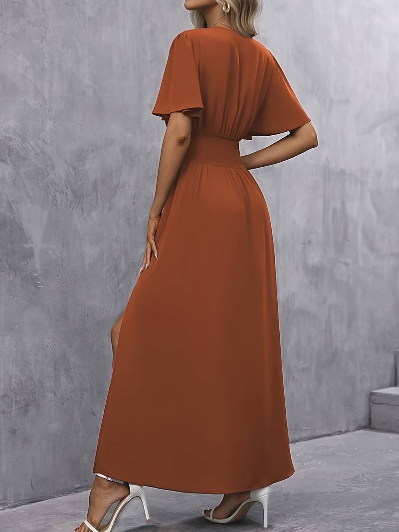 Drune | Wickeloptik Plissierter Taillenkleid
