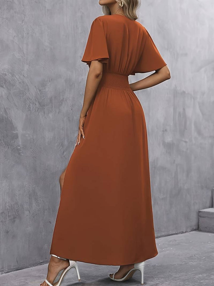 Drune | Wickeloptik Plissierter Taillenkleid