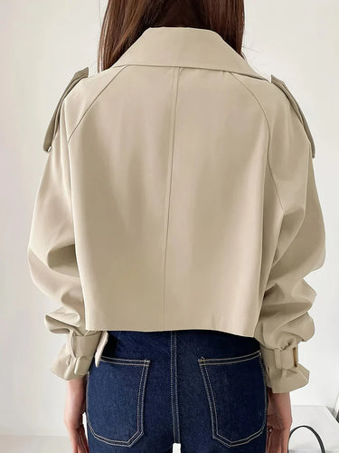 Drune | Trenchcoat mit Knopfdekor für Damen - Perfekt für jeden Anlass