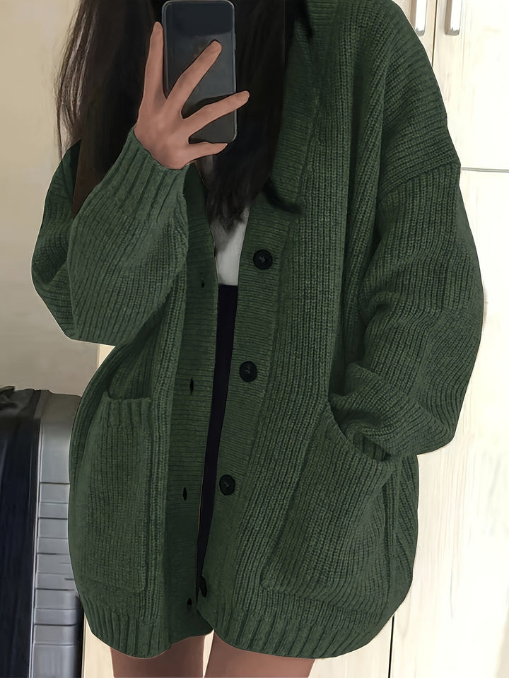 Drune | warmer Baumwollstrickwaren-Cardigan für Damen - Ideal für Winter