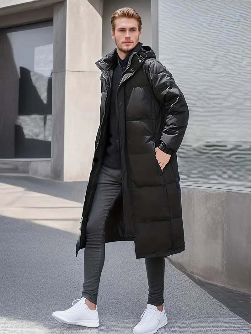 Drune | Warme Lange Gesteppte Winterjacke für Männer